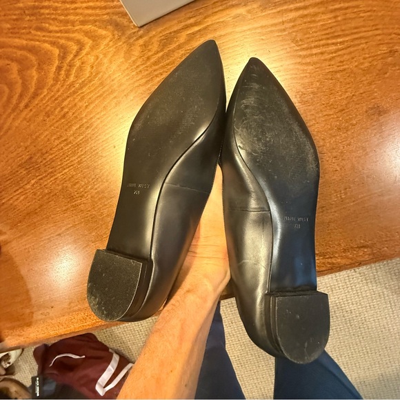 Nine West Black Leather Loafers with Cutout Detail Size 7 - Picture 8 of 9
